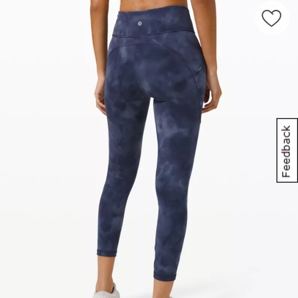 Lululemon Invigorate High-Rise Leggings Size 2 Blue Tie-Dye Everlux Pockets - Picture 7 of 9